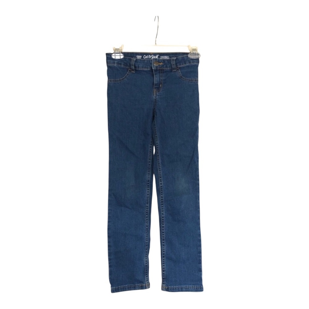 Cat & Jack Super Stretch Straight Leg Jeans Girls size 8 Adjustable Waist